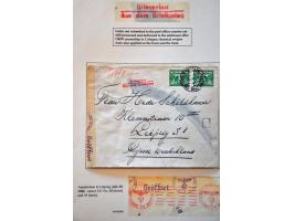 12 censored letters to/from Netherlands-Germany 1939-1944 including Danzig-Rotterdam September 29, 1939 with Von der Wehrmach