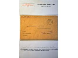 3 free of postage inland letters, all dated 9 May 1940 (1 day before invasion on 10 May), Harlingen-Dordrecht with Verbinding