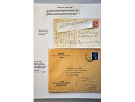 18 letters and postcards 1940, 8 May, 9 May (6x), 10 May (3x), 11 May, 13 May, 16 May (2x), 17 May, 18 May, 21 May (2x) and 3