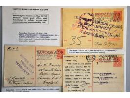 18 letters and postcards 1940, 8 May, 9 May (6x), 10 May (3x), 11 May, 13 May, 16 May (2x), 17 May, 18 May, 21 May (2x) and 3