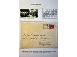 16 letters and forms from German camps in the Netherlands Camp Haaren, Westerbork (including banknotes of 10 and 100 cent), A