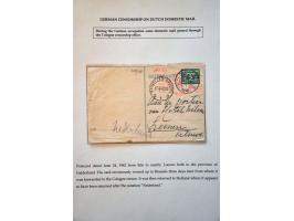 5 domestic letters with German censor (4x Cologne and 1 Münich), 1 with red Brievenbus/Aus dem Briefkasten (not delivered at 