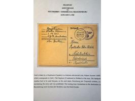 Deutsche Dienstpost Niederlande 23 letters and cards including postcard 6 Pf. KLV Lager Bösegrunde Sudetenland 15.3.45 to Ams