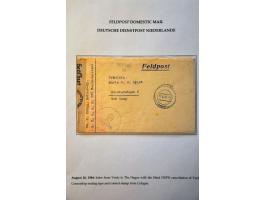 Deutsche Dienstpost Niederlande 23 letters and cards including postcard 6 Pf. KLV Lager Bösegrunde Sudetenland 15.3.45 to Ams