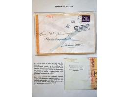 32 letters and cards from (and some to) the Netherlands and 10 single labels, all returned with cancels or labels, many with 