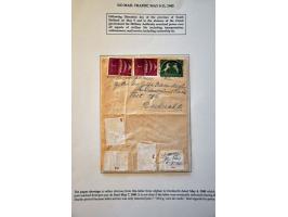 Liberation 1944-1945, 21 letters including 3x blue No. 8 SQDN NETHERLANDS . AIR . FORCES, purple Niet toegelaten on letter La