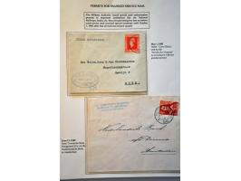 Liberation 1944-1945, 21 letters including 3x blue No. 8 SQDN NETHERLANDS . AIR . FORCES, purple Niet toegelaten on letter La