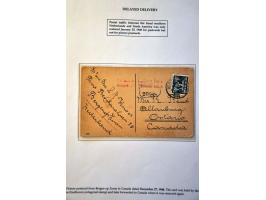 (Not) restoration postal services, 22 letters April 1945-November 1945 including Terug afzender Niet toegelaten (return sende