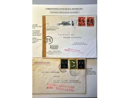 (Not) restoration postal services, 22 letters April 1945-November 1945 including Terug afzender Niet toegelaten (return sende