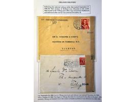 10 letters September-October 1944 with labels and cancels Terug afzender (return to sender), Postverkeer gestaakt (postal tra