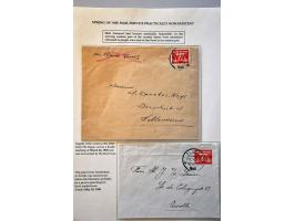 10 letters 1944-1945 including courier service as governmental envelop with content (cancelled on stamp Ministerie van Financ