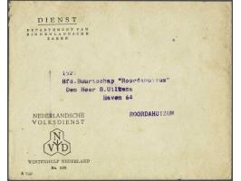 Letter postage free Nederlandse Volksdienst Winterhulp Nederland (Department of Human Services) with content Leeuwarden 26 Ja