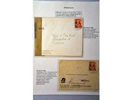 5 envelopes and 1 postcard from September 1944 including confiscated mail by the Allies (censored), letter by Hindeloopen beu