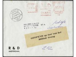 Label GEOPEND op last van het/ Militair gezag on letter Amsterdam-Venlo 27.VII.1945 (open 4 in arrival cancel Venlo) and writ