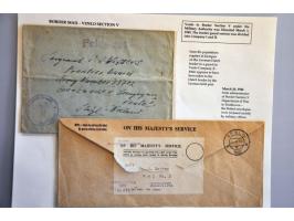 17 censored letters March 1945-September 1945 including red oval militair gezag Vak VII District (military authority) on lett