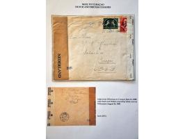 17 censored letters to/from abroad May 1945-October 1945 including letter June 1945 to Curaçao, letter July 1945 to Canada wi