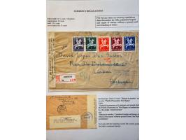 16 letters May 1946 to September 1949 to abroad, all censored and many return sender with different stamps and labels, transi