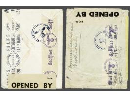 2 covers sent to Postbus 506 Lissabon (undercover address Thomas Cook) Sep 1940 and Oct 1940 with yellow label attached and f