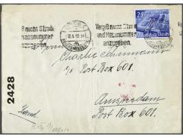 Envelope from Berlin 18.4.40 to Postbus 601 Amsterdam with 25 Pf. rate (Postbus 601 was the undercover address of Thomas Cook