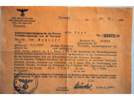 15 permissions and documents of Mr. Dr. T. Kruijff 1939-1942, employee of the government of the province of Utrecht including