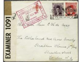 2 censored Red Cross letters from London commitee van het Nederlandsche Roode kruis (letters from Egypt Nov 1941 and Maracaib