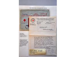 Red Cross, 5 postcards and 1 letter, all 1944, 2 with red ACCOORD, red COMITÉ voor MEPPEL en O and first Red Cross handstamp 