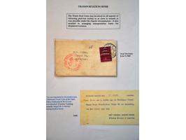 Red Cross, 42 letters, cards, forms and receipts for packages 1941-1945 including comité cancels from Deventer e.o., Hengelo 