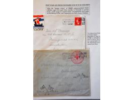 Red Cross, 42 letters, cards, forms and receipts for packages 1941-1945 including comité cancels from Deventer e.o., Hengelo 