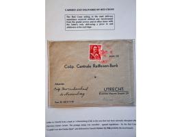 Red Cross, 42 letters, cards, forms and receipts for packages 1941-1945 including comité cancels from Deventer e.o., Hengelo 