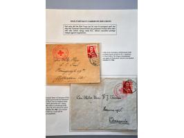 Red Cross, 42 letters, cards, forms and receipts for packages 1941-1945 including comité cancels from Deventer e.o., Hengelo 