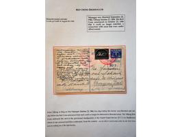 Red Cross, 42 letters, cards, forms and receipts for packages 1941-1945 including comité cancels from Deventer e.o., Hengelo 