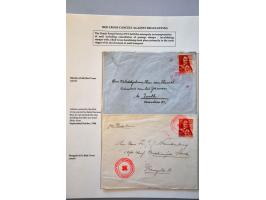 Red Cross, 42 letters, cards, forms and receipts for packages 1941-1945 including comité cancels from Deventer e.o., Hengelo 