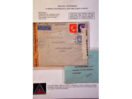 Neth. Indies 25 air mail letters May 1940-September 1941, all censured to abroad, including Burma (May 1940) and many to Grea