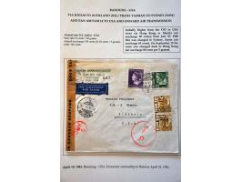 Neth. Indies 25 air mail letters May 1940-September 1941, all censured to abroad, including Burma (May 1940) and many to Grea