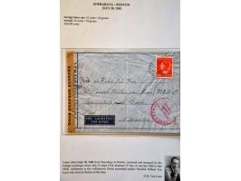 Neth. Indies 25 air mail letters May 1940-September 1941, all censured to abroad, including Burma (May 1940) and many to Grea