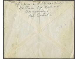 Netherlands Indies express letter from Batavia-Centrum 17.2.42 to Tandjong Karang (South Sumatra) with 5 cent 3 ex. 10 cent Q