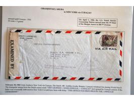 Netherlands colonies, 14 letters, most censored and concerning WWII