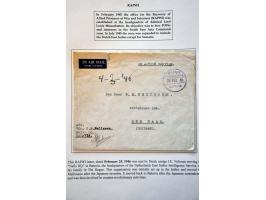 Netherlands colonies, 14 letters, most censored and concerning WWII