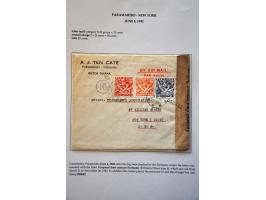 Netherlands colonies, 14 letters, most censored and concerning WWII