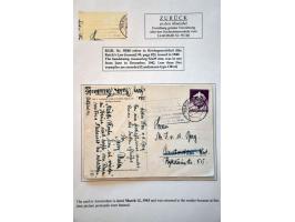 Germany 10 letters and cards April 1940-August 1944, all to the Netherlands and Zurück with cancels and labels with indicatio