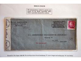 'b' Berlin censor, 10 letters to/from the Netherlands including registered postcard to Finland April 1943