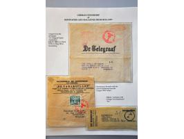 'c' Köln (Cologne) censor on 16 letters and cards to/from the Netherlands including wrappers of newspapers and registered mai