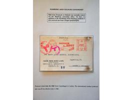 'f ' Hamburg censor on 5 letters 1942-1944 from the Netherlands to Scandinavia and 1 Kobenhaven-Leiden to Bayern and 1 letter