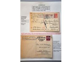 Concentration Camp Buchenwald 1 letter and 1 card to the Hague October and November 1941, and 1 card from the Hague to the ca