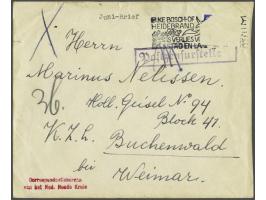 Concentration Camp Buchenwald, 2 letters from The Hague, written Juni-Brief and Oktober-Brief, both 1941, (1 letter a month w