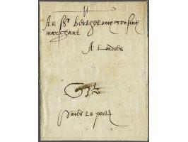 Complete frisse brief van Middelbourg 26 may 1590 naar Corsini Londres met geschreven aanduiding payez le porteur en port G3½