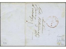 15 cent donkeroranje pos. 96 op briefomslag van Amsterdam 8-1-1853 naar Venlo, fris pracht ex.