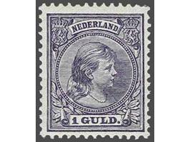 1 gulden grijsviolet, vrijwel pracht ex. met certificaat Vleeming 2018 (rechter bovenhoektand iets bijgewerkt en minieme abkl