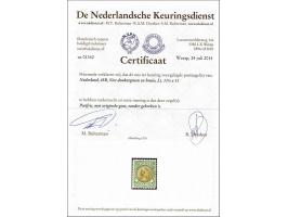50 cent groen en bruin 11½ x 11 met certificaat NKD 2014, cat.w. 900 