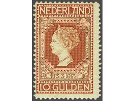 10 gulden roodoranje op geel, pracht ex., cat.w. 950